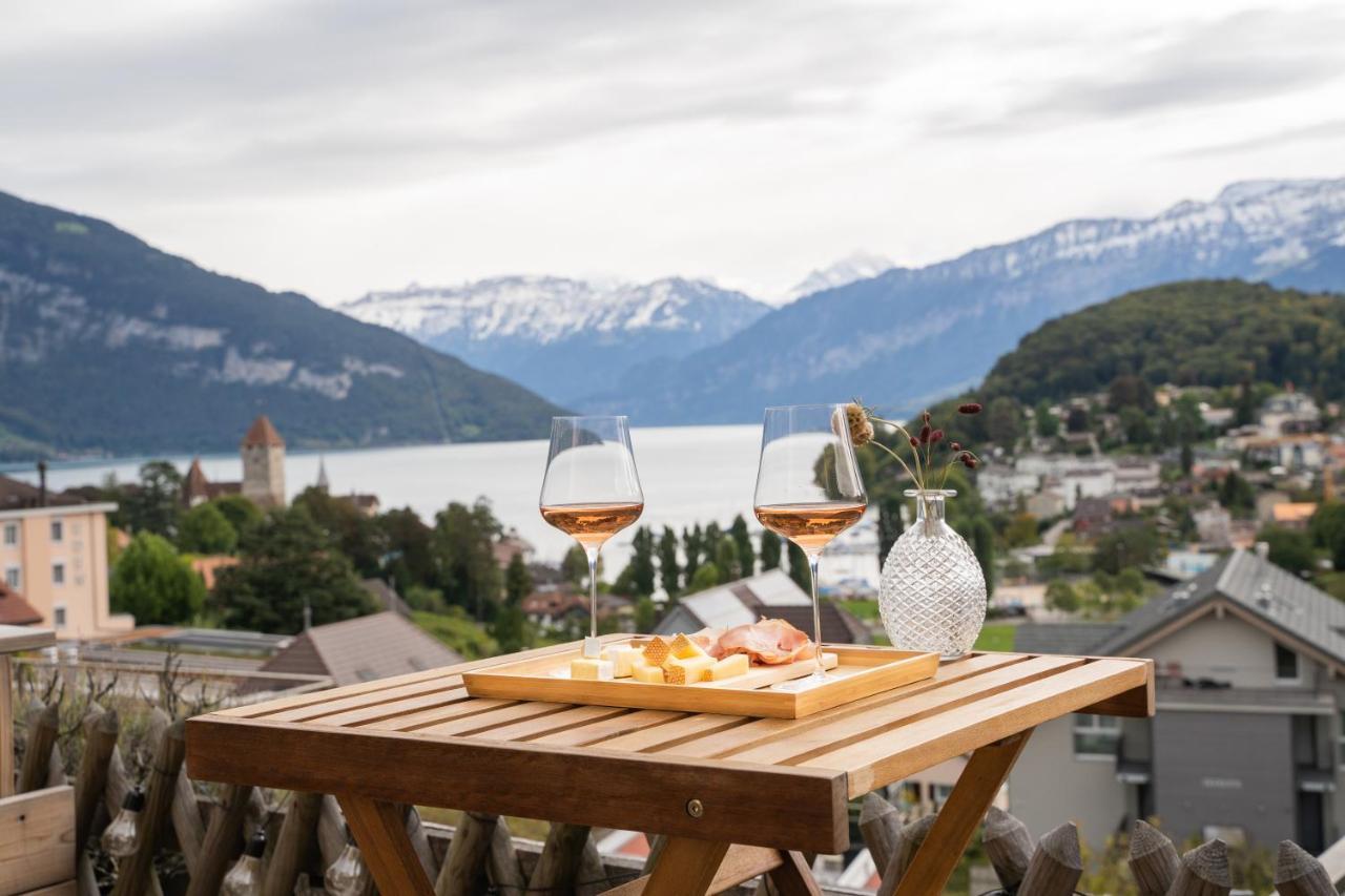 La Belle Vue Boutique Hotel & Cafe Spiez Exterior photo